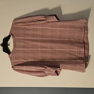 Shein pink elbow length sleeve blouse size M